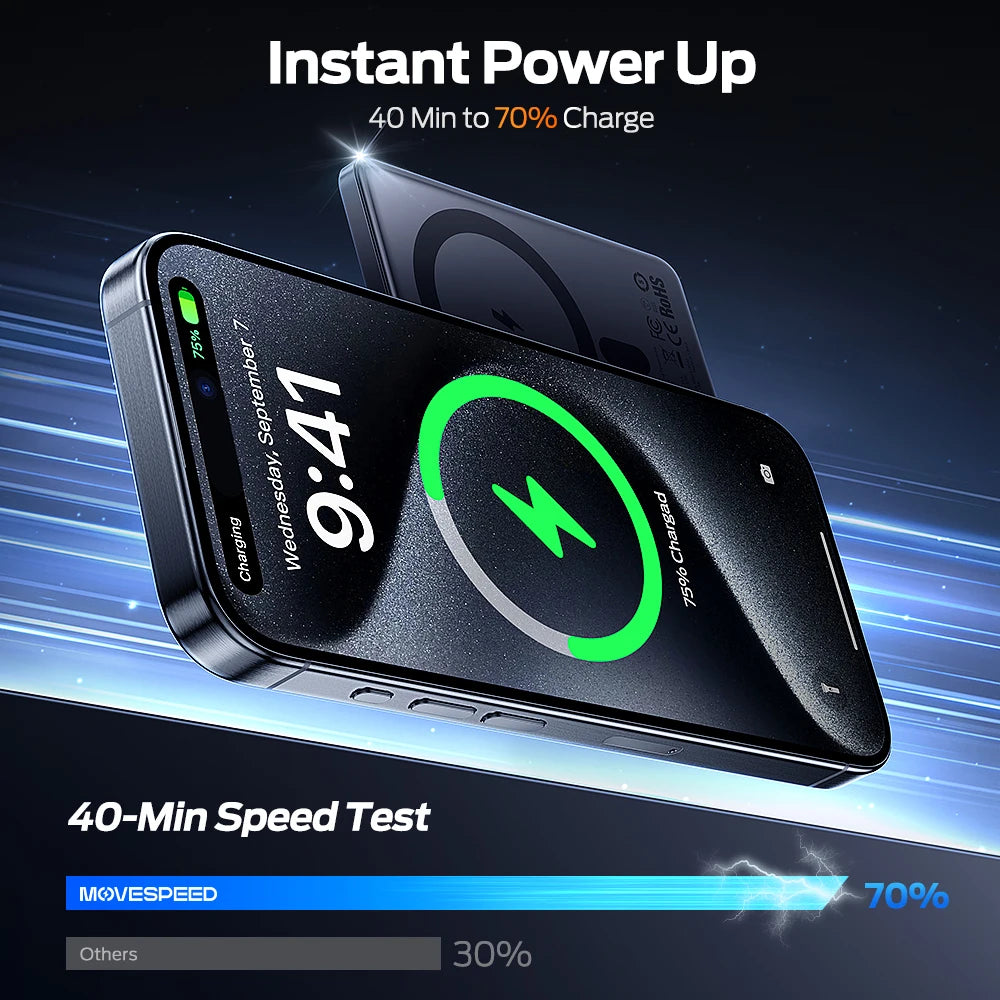 MOVESPEED S10 tanek magnetni prenosni polnilec 10000mAh PD20W MagSafe