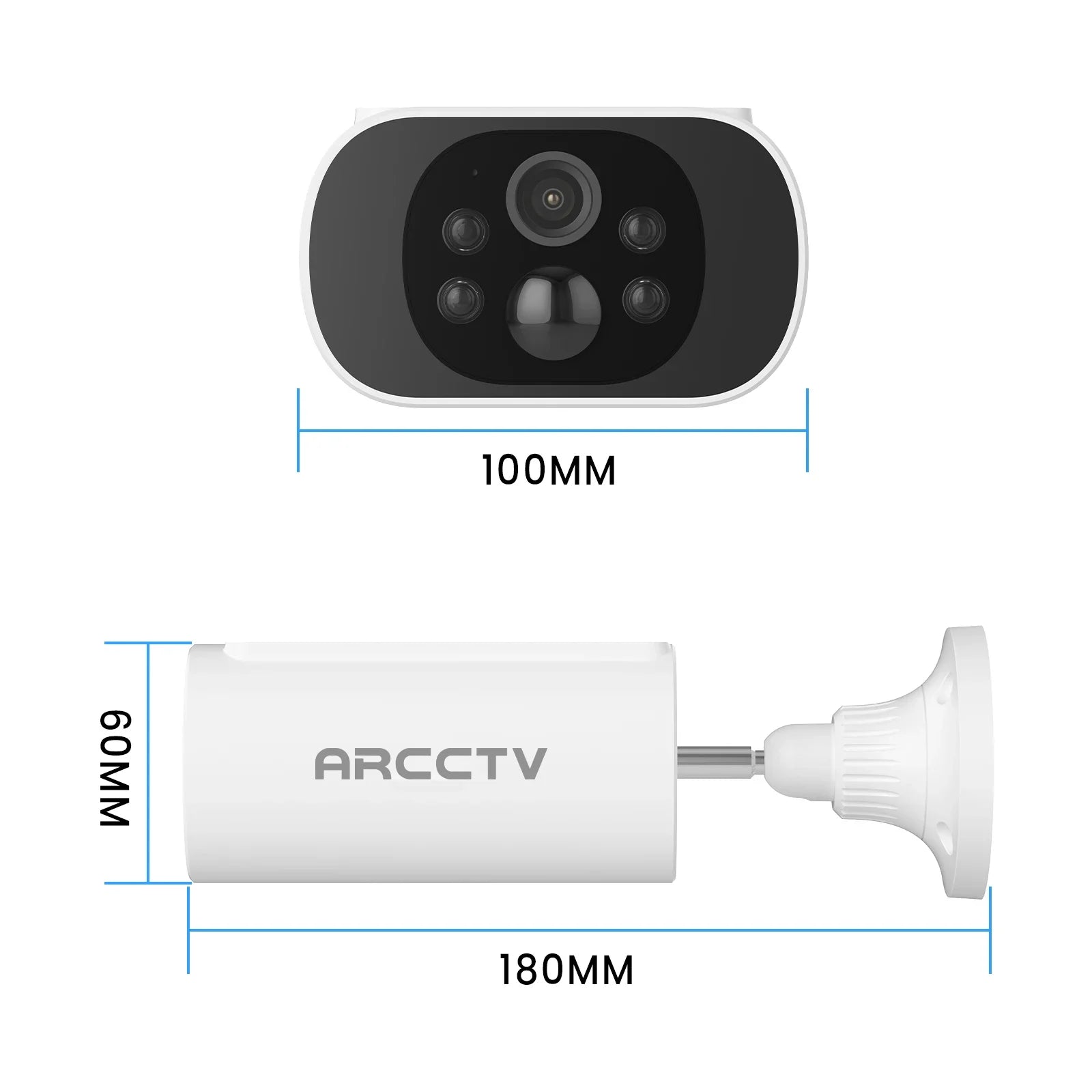 ARCCTV 4MP Wifi Solar Battery Camera Kit Surveillance Security System Humanoid Detection Siren Alarm Outdoor Wireless Camera Set - Limetastore