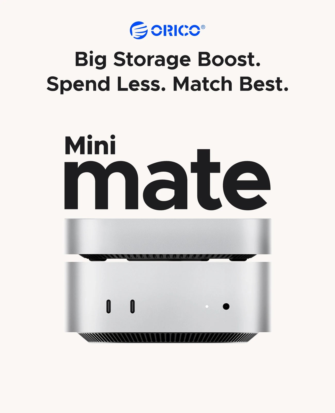 ORICO MiniMate External SSD Storage Expansion 40Gbps Desktop Dock for MacMini 4 with 512GB 1TB 2TB 3TB 4TB 8TB SSD Storage