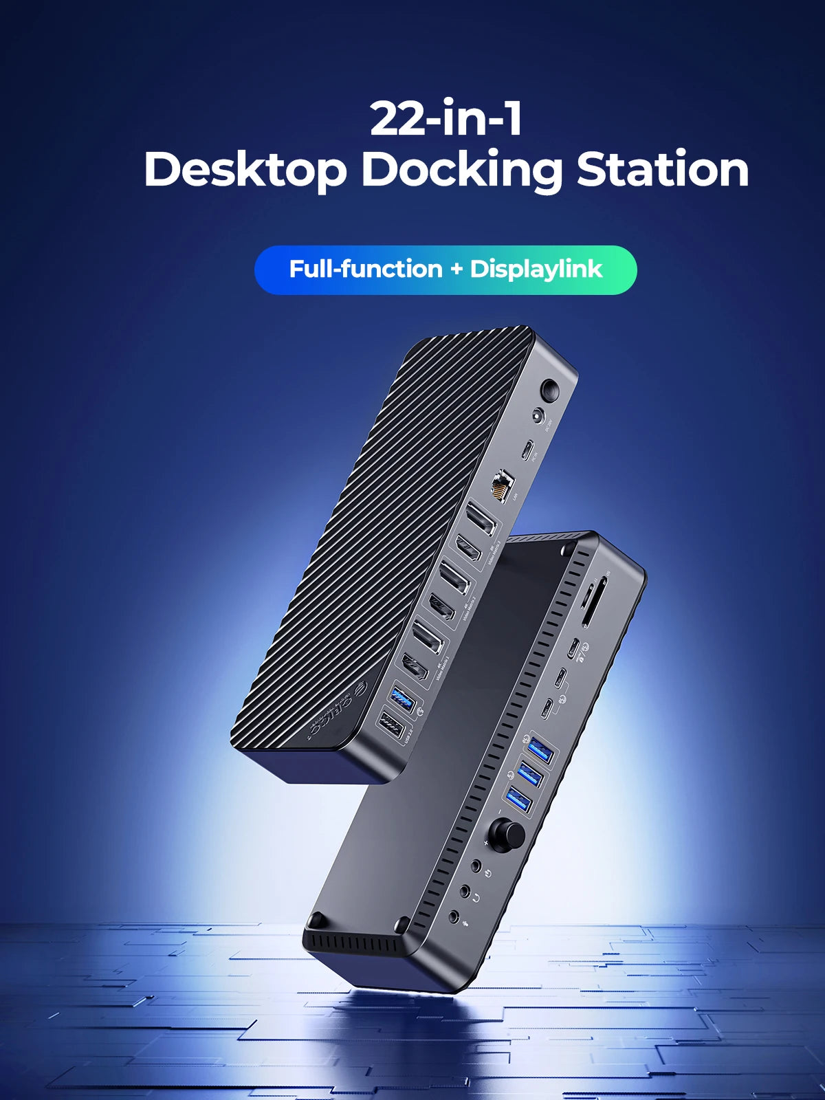 ORICO USB C priklopna postaja Type C na 8K30Hz DP HDMI-Com 5 različnih zaslonov RJ45 PD 22 v 1 Več avdio 10Gbps HUB za namizne računalnike