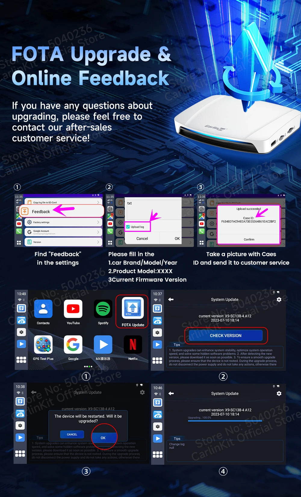 CarlinKit Android 13 UHD HDMI Wireless CarPlay AI Box