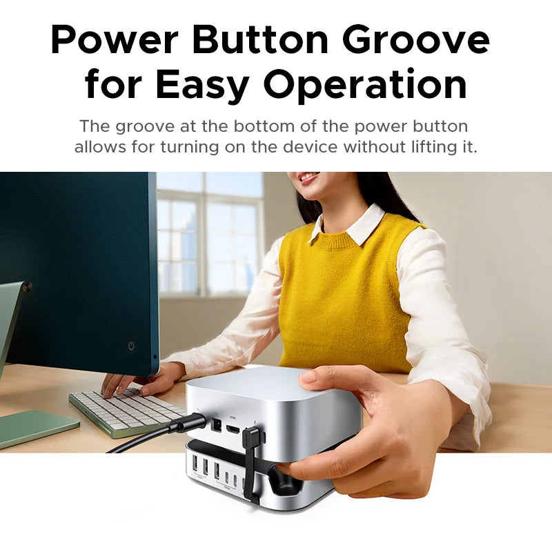 UGREEN USB‑C Docking Station for Mac Mini M4/M4 Pro with M.2 NVMe SSD Enclosure