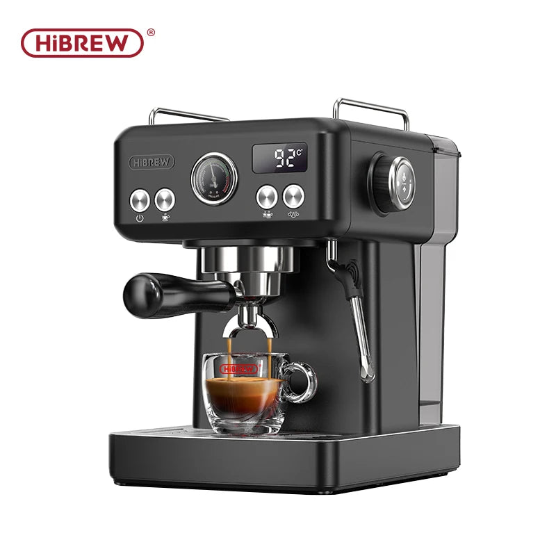 HiBREW H10A – profesionalni črni aparat za espresso | nastavljiva temperatura in prostornina | sistem prednamakanja