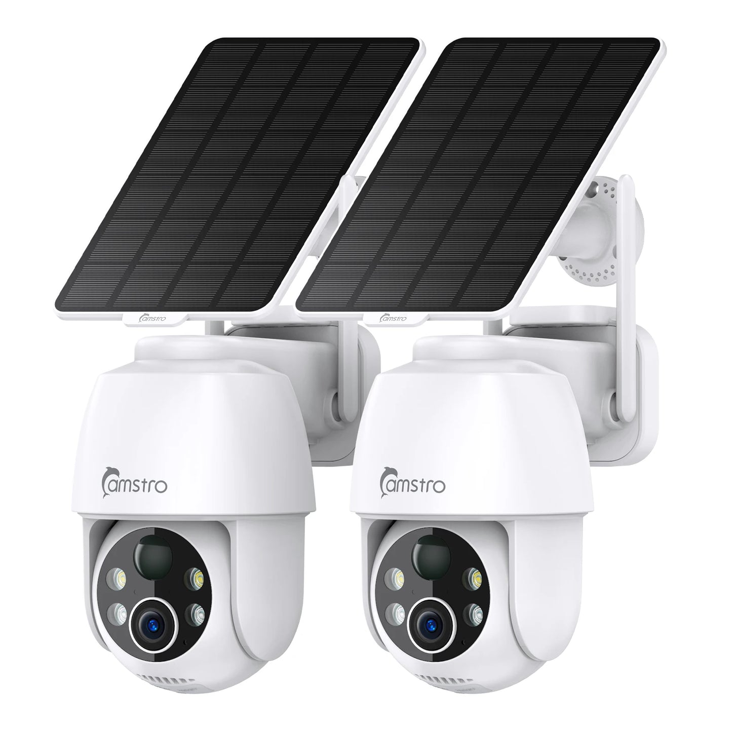 Sončna kamera Camstro 2K PTZ | Barvni nočni vid, 4-kratna optična povečava, dvosmerni zvok, 2,4 G WiFi