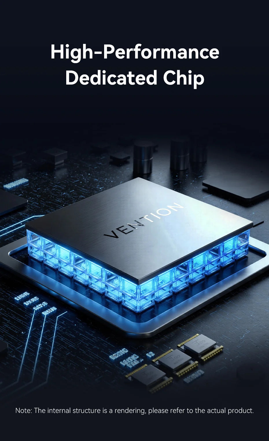 Vention vozlišče USB-C 8K/4K HDMI | LED-zaslon, USB-A/C 3.0, 3.2 Gen1, gigabitni ethernetni adapter