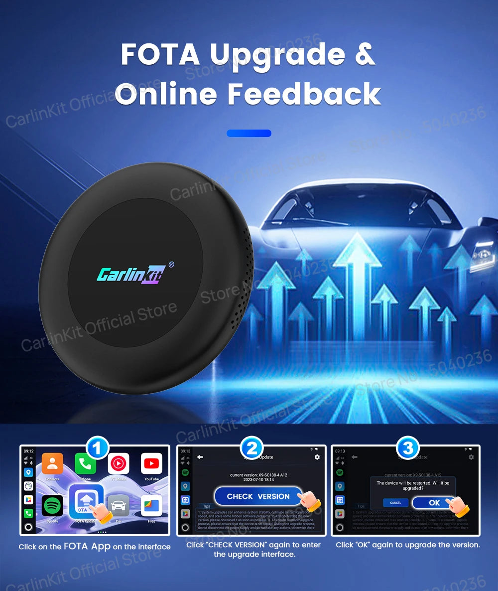 CarlinKit Android 15 Ultra2 8+128GB brezžični CarPlay AI Box