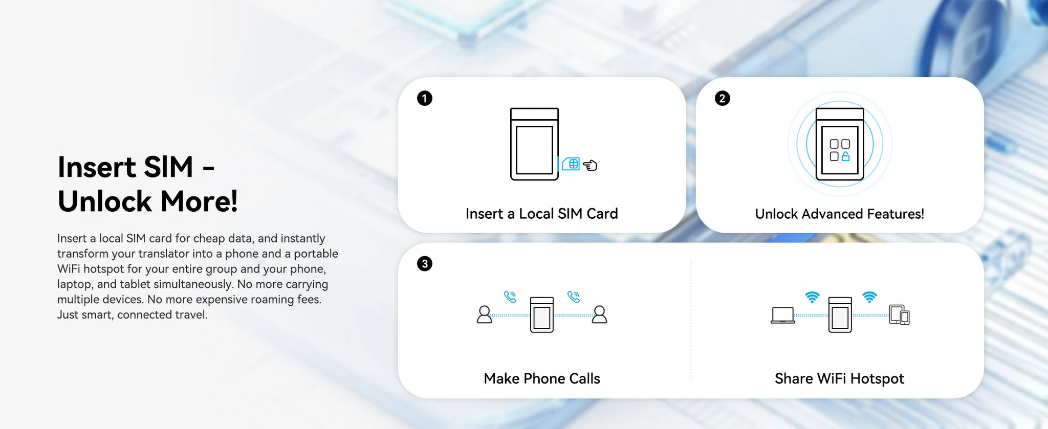 Wooask A9 4G+WiFi AI prevajalnik, ušesne slušalke, samostojne, brez aplikacije