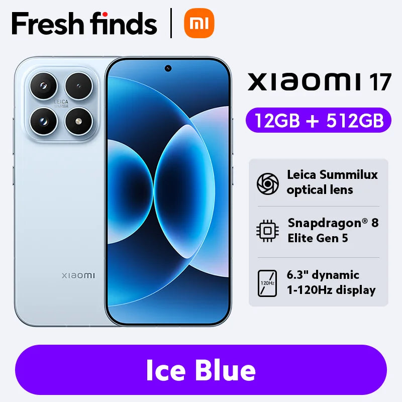 World Premiere Global Version Xiaomi 17 Smartphone 5G Snapdragon® 8 Elite Gen 5 CPU Leica Camera 6330mAh 100W HyperCharge 6.3" OLED Display - Limetastore