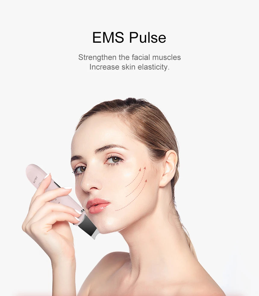 ANLAN Ultrasonic Skin Scrubber | Deep Cleaning, Peeling, EMS Lifting, Facial Shovel