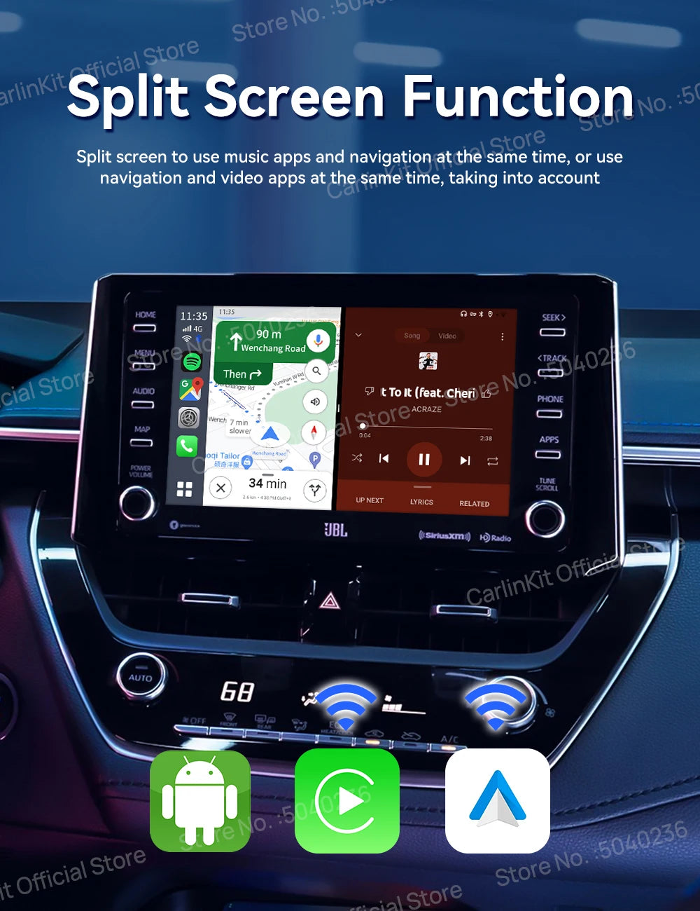 CarlinKit Android 13 SM6225 8-jedrni brezžični CarPlay AI Box