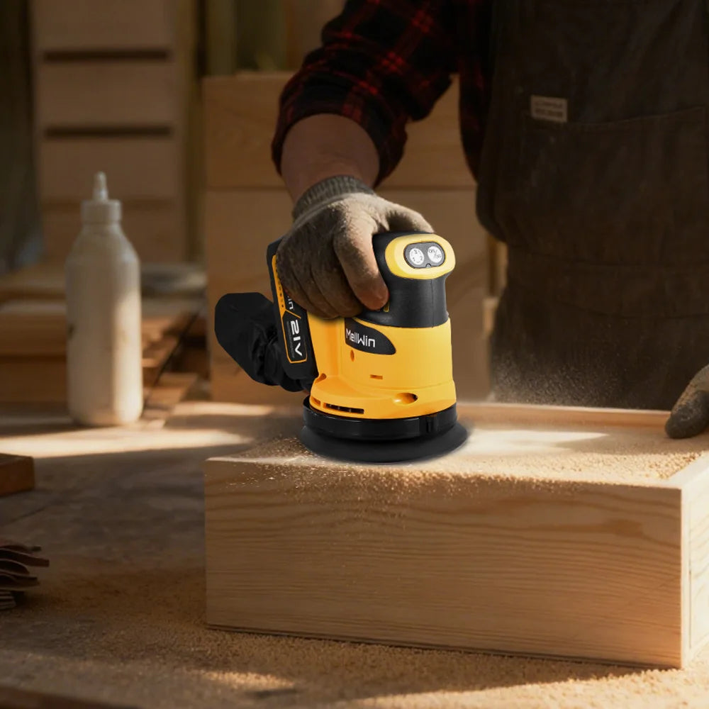 Cordless  Sander With Dust Box 3 Speed Cordless Disc Orbital Sander Polisher Machine For Makita 18V Battery Pin - Limetastore