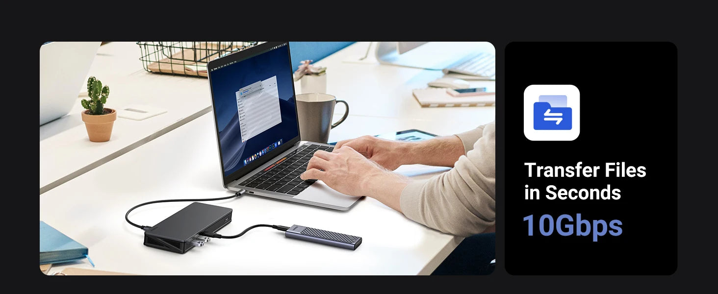 UGREEN 9‑v‑1 priklopna postaja DisplayLink USB‑C z dvojnim 4K60Hz