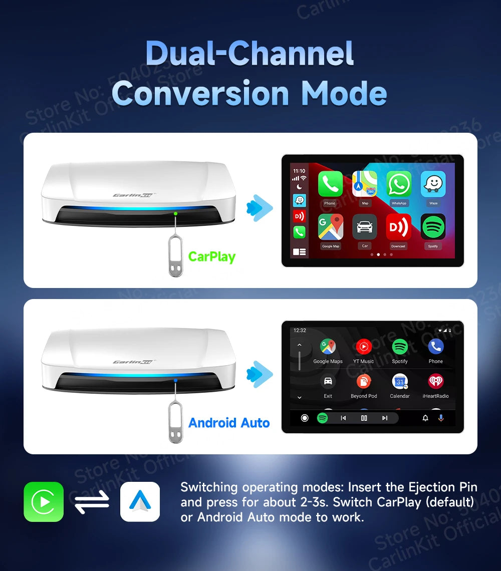 CarlinKit Android 13 SDM660 HDMI brezžični CarPlay AI Box