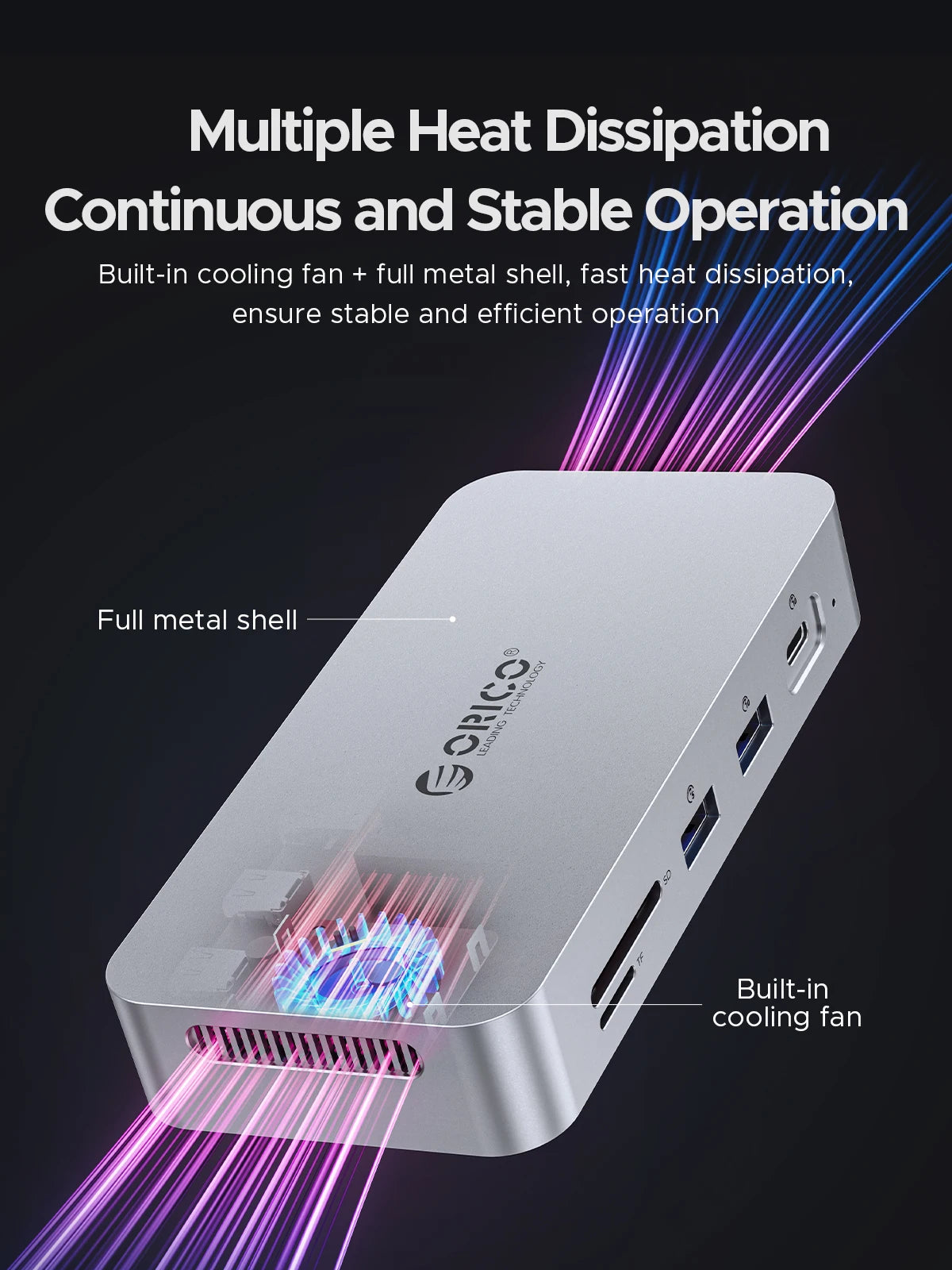 ORICO DataLink PSSD 2TB zunanja priklopna postaja SSD z USB-C 10Gbps, HDMI 4K60Hz
