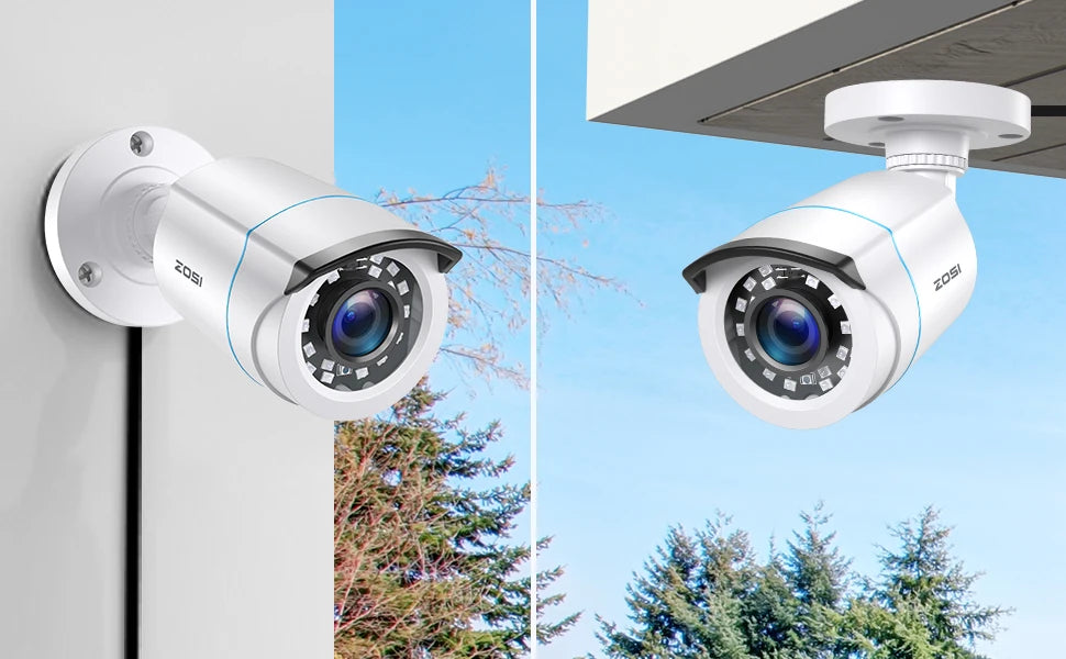 ZOSI 1080p 2MP žični varnostni sistem za dom – 8-kanalni H.265+ DVR s 4/8 zunanjimi nočnimi kamerami