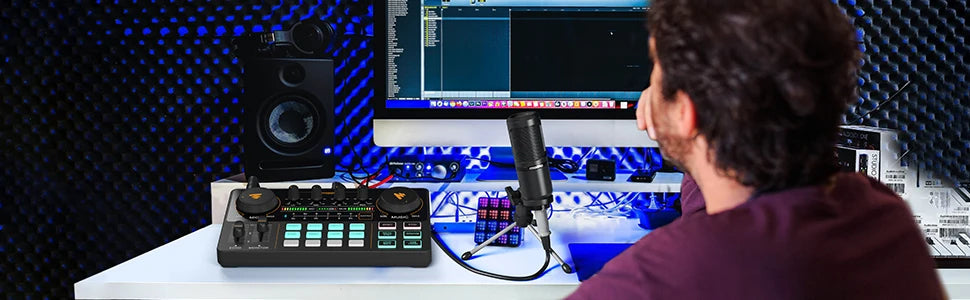 Komplet zvočne kartice in mikrofona Maono AM200-S1 | Vse-v-enem studio za pretakanje v živo