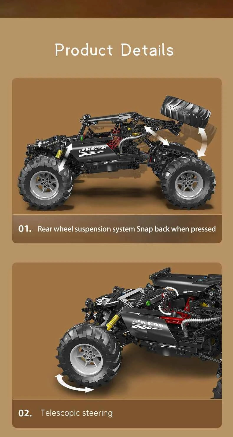 Mould King 18038 Remote‑Control Bigfoot Climbing Car - Limetastore