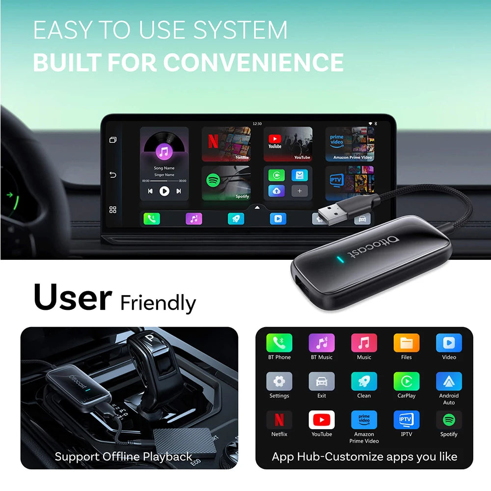 Brezžični video adapter OTTOCAST Play2Video Ultra CarPlay