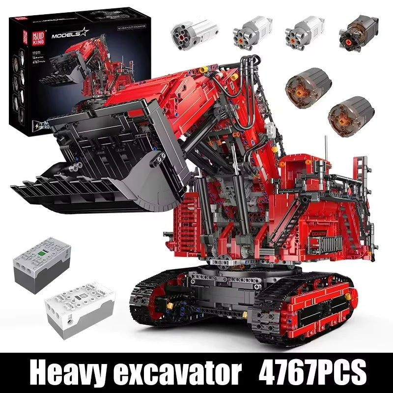 Mould King 17070/17071 RC R9800 Excavator Building Set | Motorized Technical Mining Excavator - Limetastore