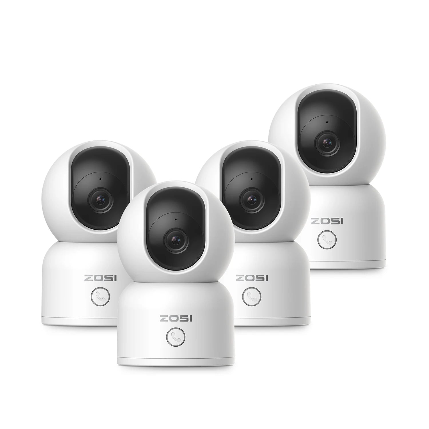 ZOSI 360° PTZ pametna domača varnostna kamera – notranji WiFi monitor za dojenčke in hišne ljubljenčke s samodejnim sledenjem, zaznavanjem z umetno inteligenco in HD nočnim vidom