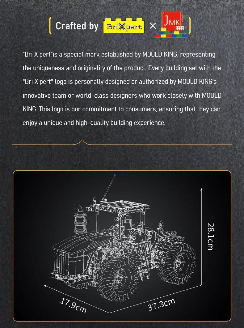 Mould King 17081/17082 RC Challenger Articulated Tractor | Motorized Technical Engineering Truck Building Set - Limetastore