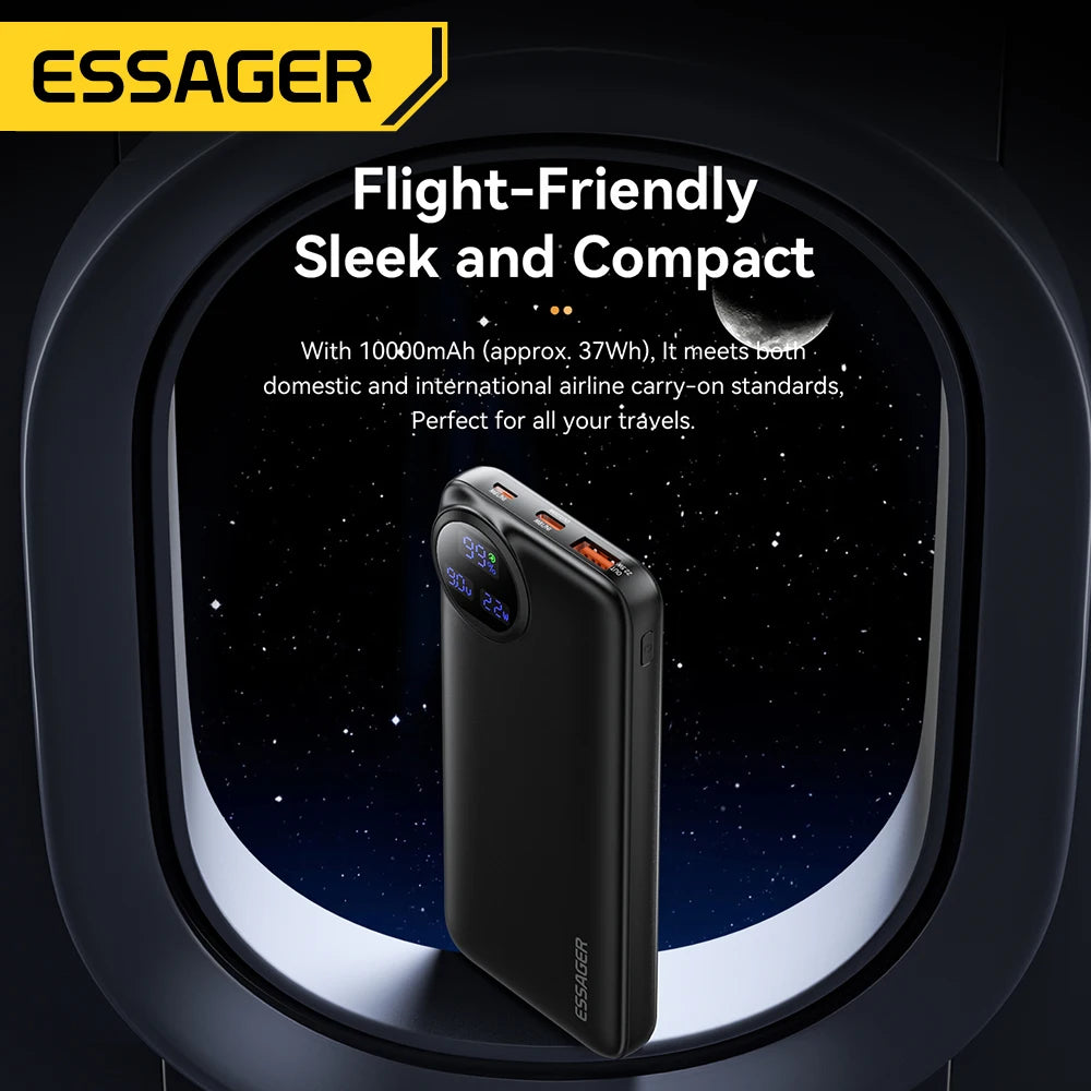 ESSAGER 30000mAh Power Bank 22.5W PD hitro prenosno polnjenje