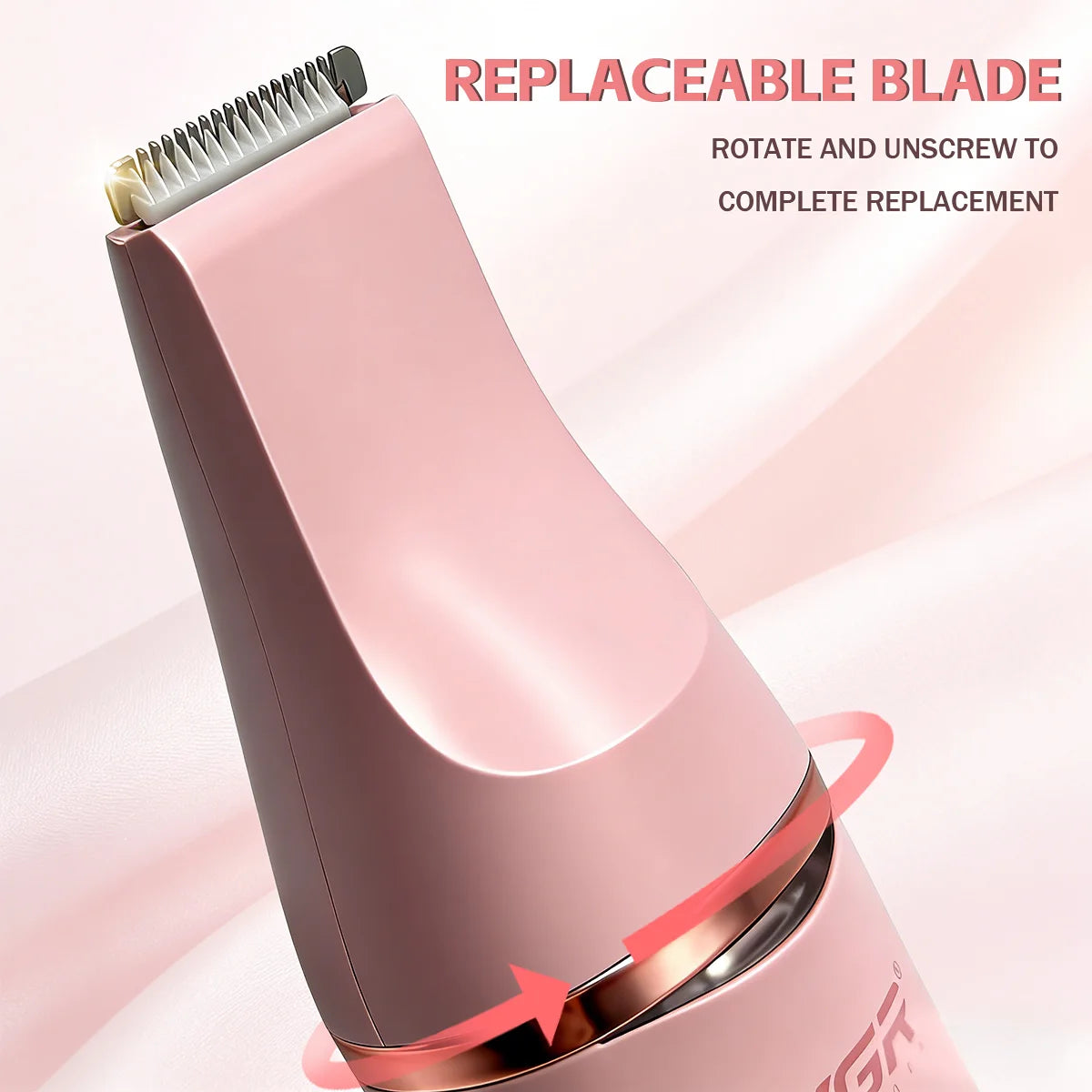 VGR V-763 3-v-1 epilator za ženske IPX7 vodoodporen odstranjevalec dlak