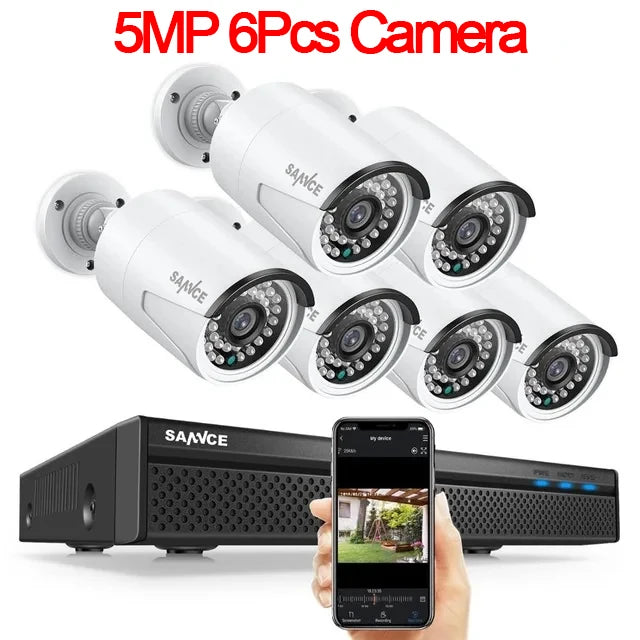Sistem SANNCE 8-kanalni 8MP PoE NVR | 5MP IP66 kamere, nočno gledanje IR-CUT, žični CCTV komplet