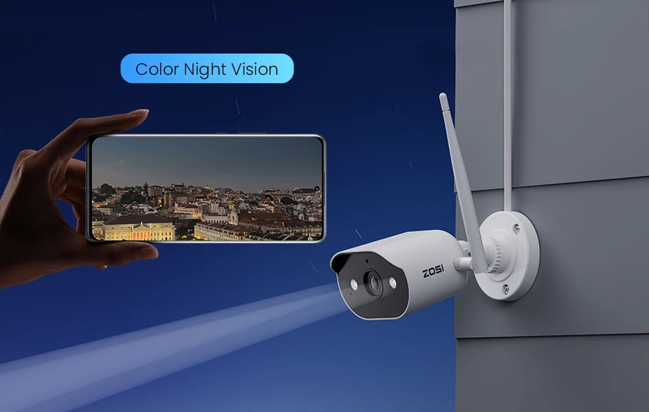 Varnostni kameri sistem Wi-Fi 6 ZOSI 2K – 3MP notranje/zunanje brezžične IP kamere z dvosmernim zvokom