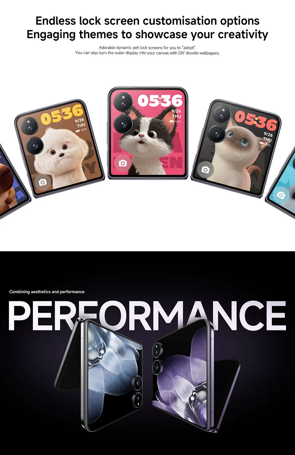 Global Version Xiaomi MIX Flip Smartphone New Snapdragon 8 Gen 3 CPU 50MP Leica Camera  12GB RAM 512GB ROM 6.86 inch Foldable Display NFC - Limetastore