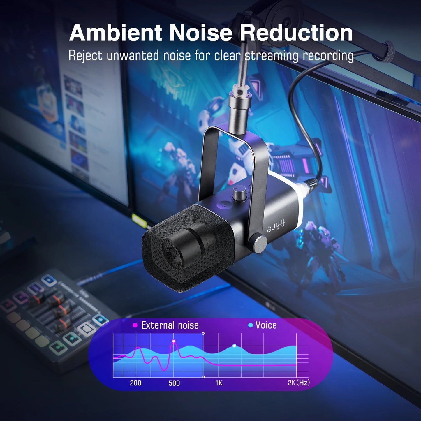 FIFINE Professional Gaming Audio Set | AM8 Mic, SC3 Mixer & H9 Headset Bundle - Limetastore