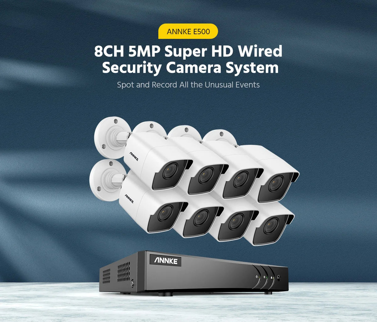 ANNKE 5MP Lite CCTV sistem | H.265+ DVR, Bullet kamere, IR nočni vid