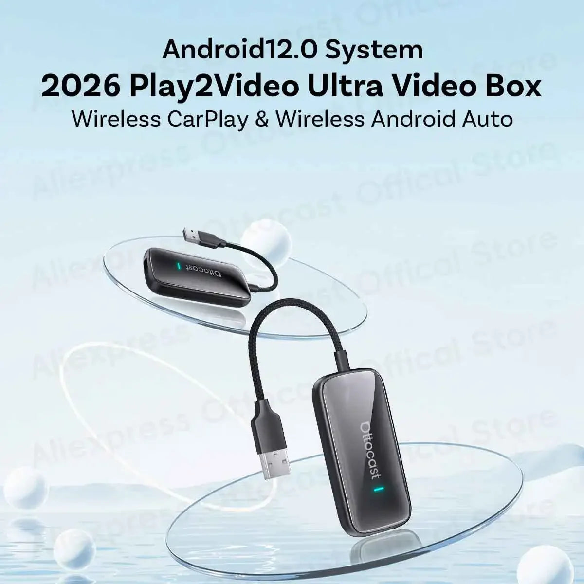 OTTOCAST Play2Video Ultra 2026 Wireless CarPlay Adapter