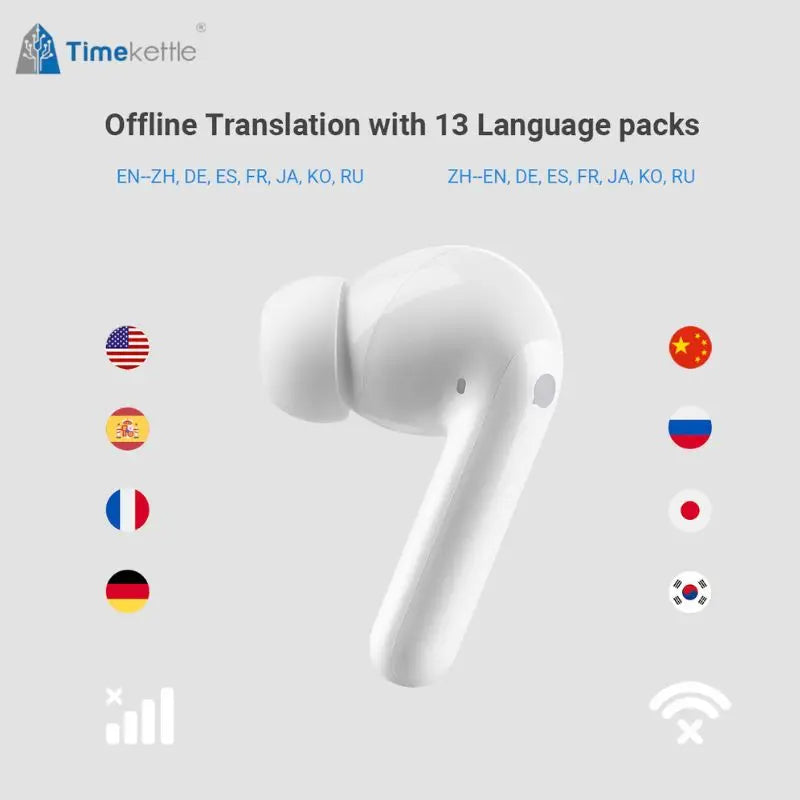 Ušesne slušalke Timekettle M3 Translator, dvosmerni prevod za 43 jezikov