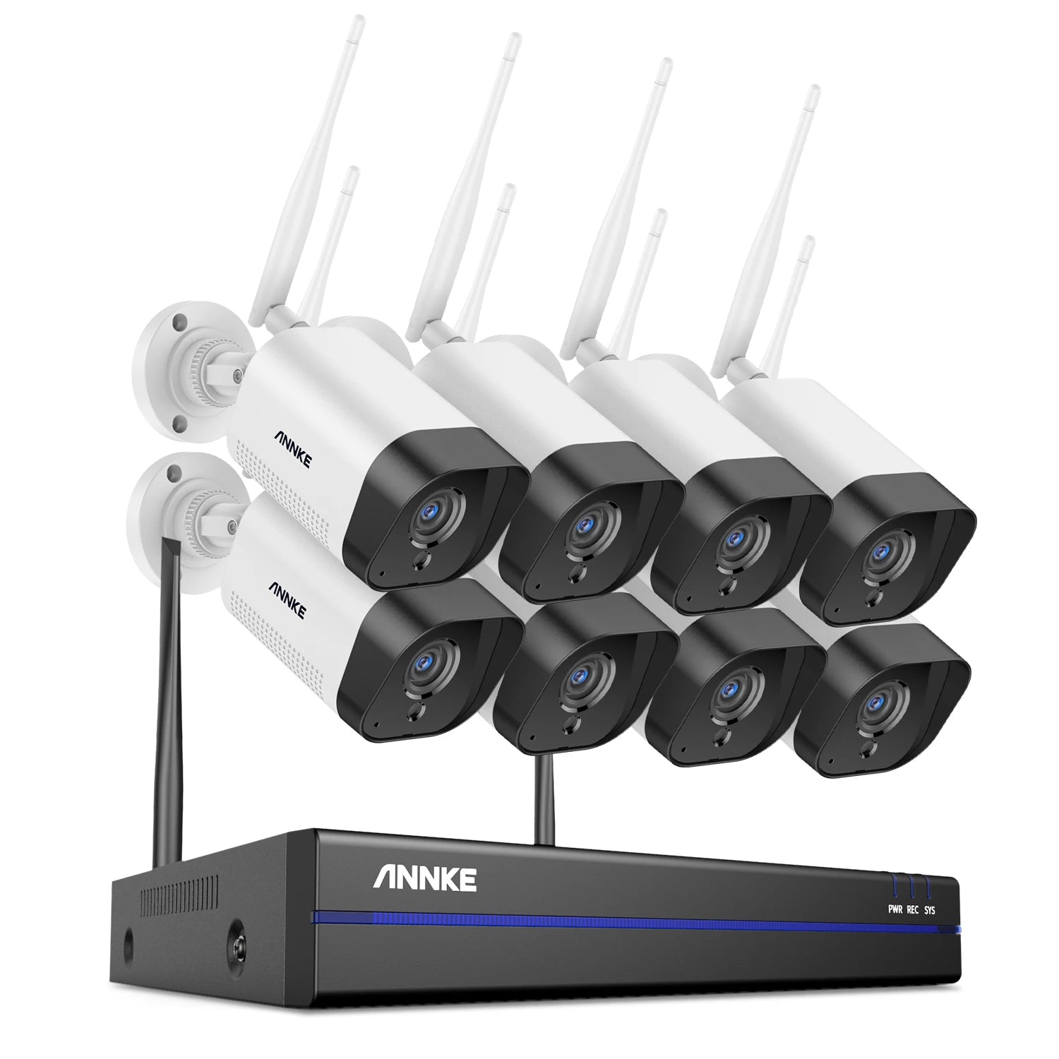 ANNKE WAS500 5MP Wireless CCTV System | 8CH NVR, Two‑Way Audio, 3.6mm WiFi Cameras