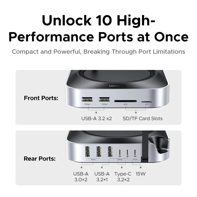 UGREEN USB-C priklopna postaja za Mac Mini M4/M4 Pro z ohišjem za SSD M.2 NVMe
