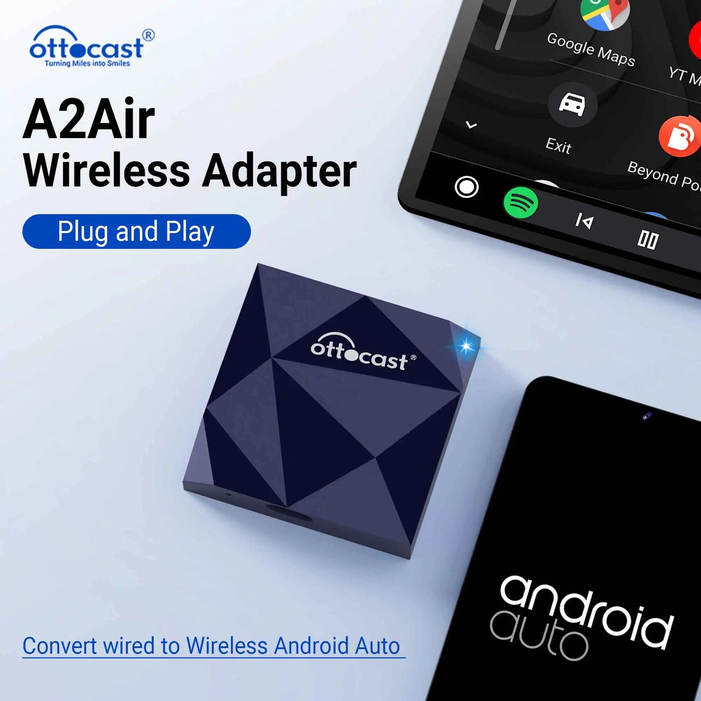 Brezžični adapter OTTOCAST A2Air Android Auto USB-ključ