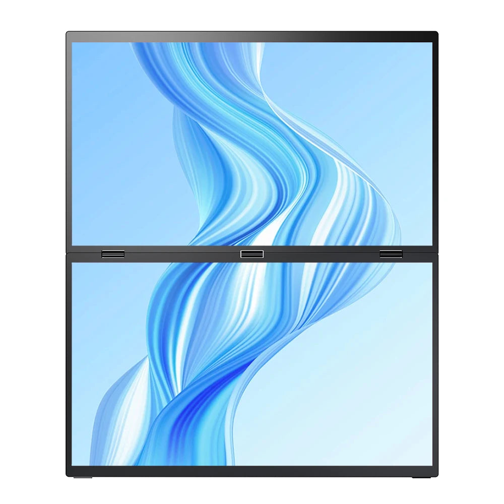 UPERFECT 100Hz Dual Screen Monitor 18.5" Laptop Folding Display w/ USB C Mini HDMI VESA Stand for Mac Phone Desktop - Limetastore