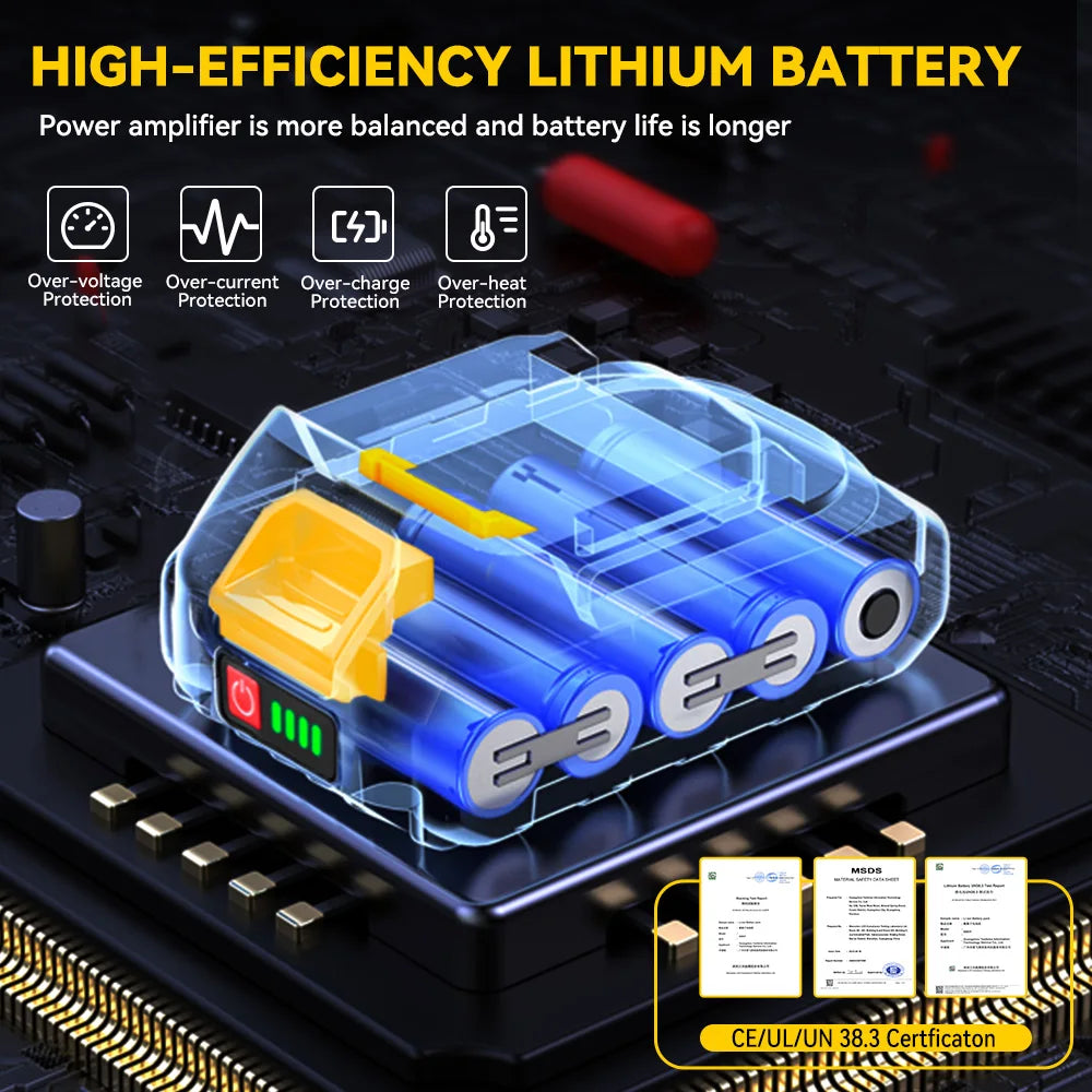 MELLWIN 25+3 Torque Electric Impact Drill 2 Speed Adjustable Cordless Electric Screwdriver Power Tool For Makita 18V Battery Pin - Limetastore