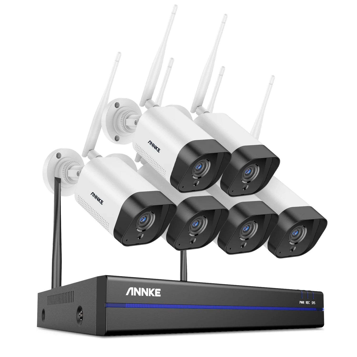 ANNKE WAS500 5MP Wireless CCTV System | 8CH NVR, Two‑Way Audio, 3.6mm WiFi Cameras