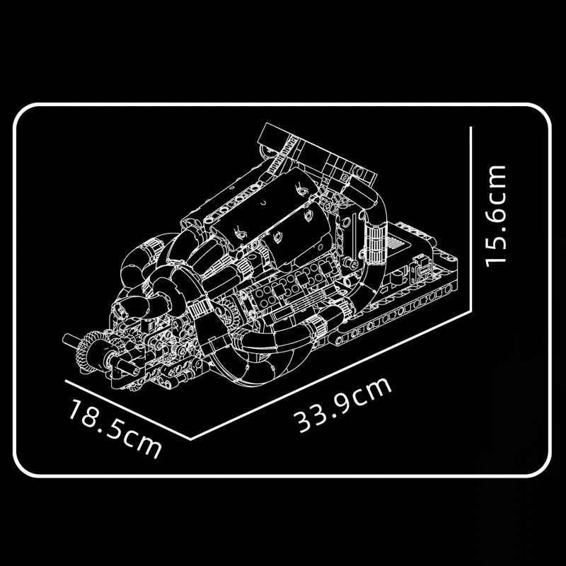 Mould King 10188 Motorized STR 13 Formula One Engine Building Set - Limetastore