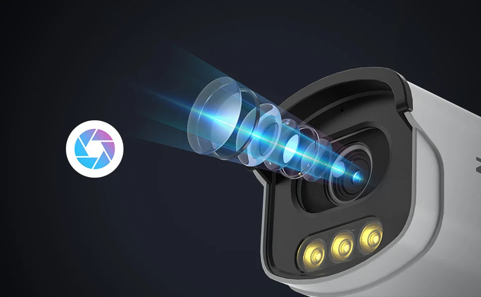ZOSI C186 Aurora Lux 5MP 3K PoE IP kamera – nočni vid s pravimi barvami, velika zaslonka F1.0 in slikovni senzor 1/1,79''
