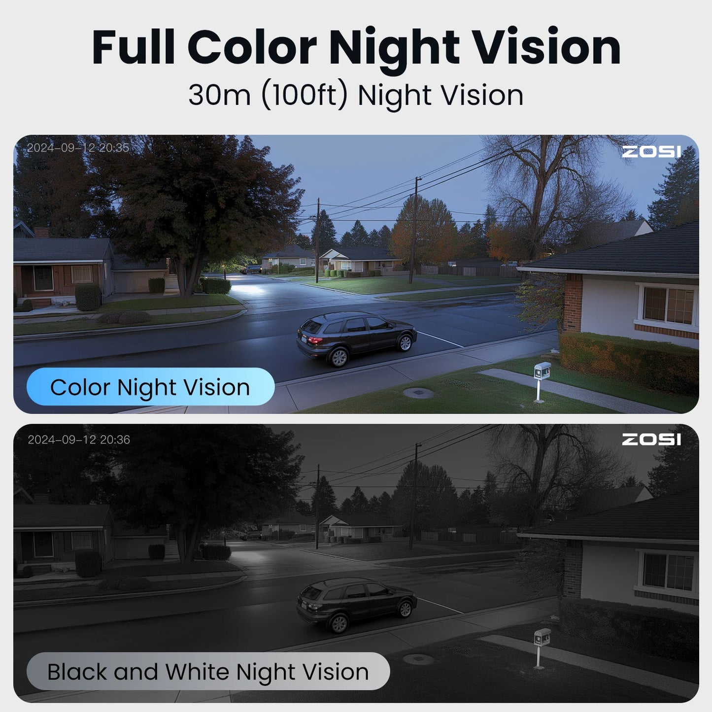 ZOSI 5MP PTZ PoE Security Camera System – 8CH 8MP NVR Kit with Two‑Way Audio | AI Face Detection