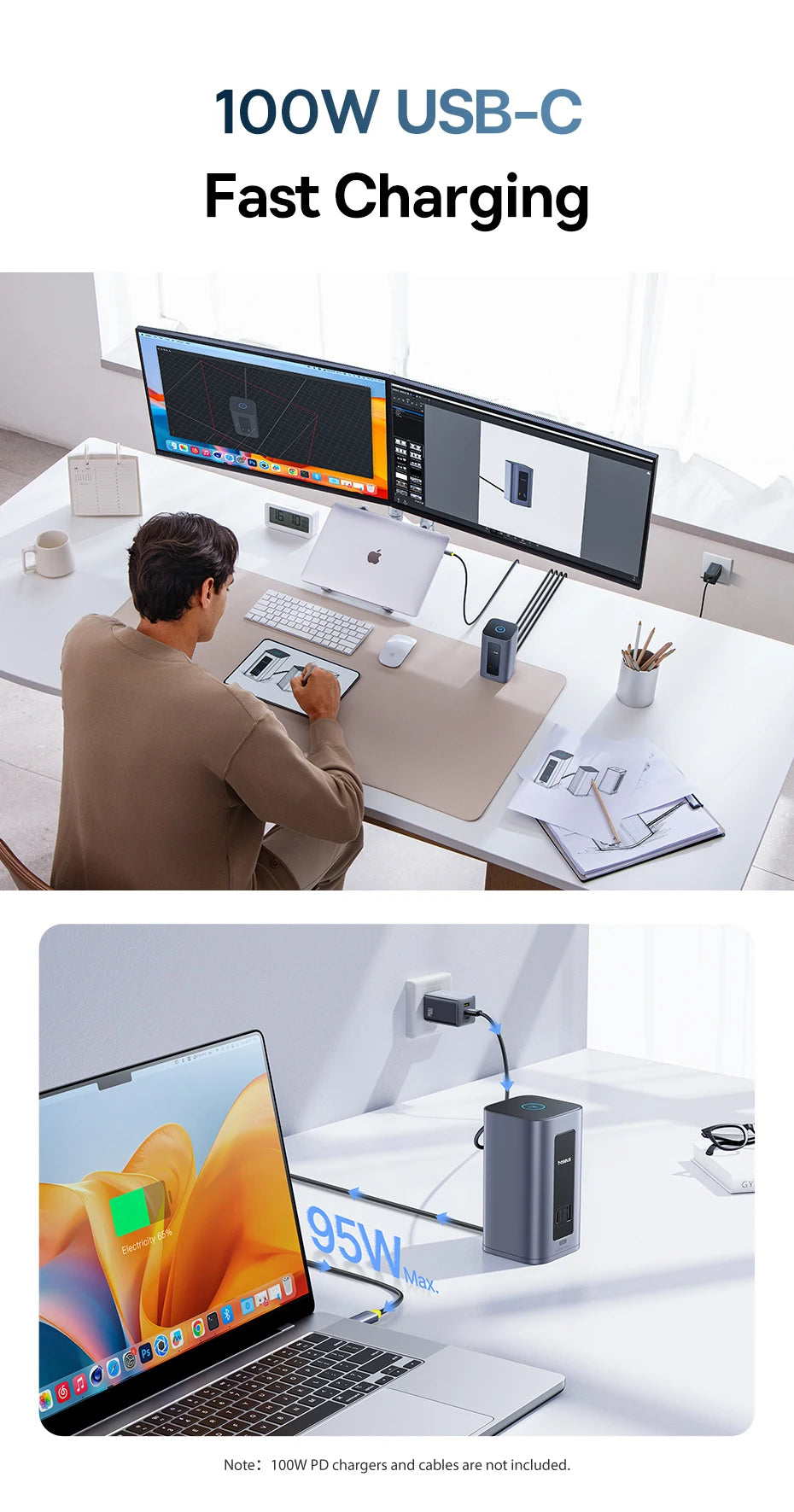Bazna postaja Baseus 12-v-1 USB-C HUB | DisplayPort + HDMI 4K@60Hz MST, USB 3.2, RJ45, PD 100W