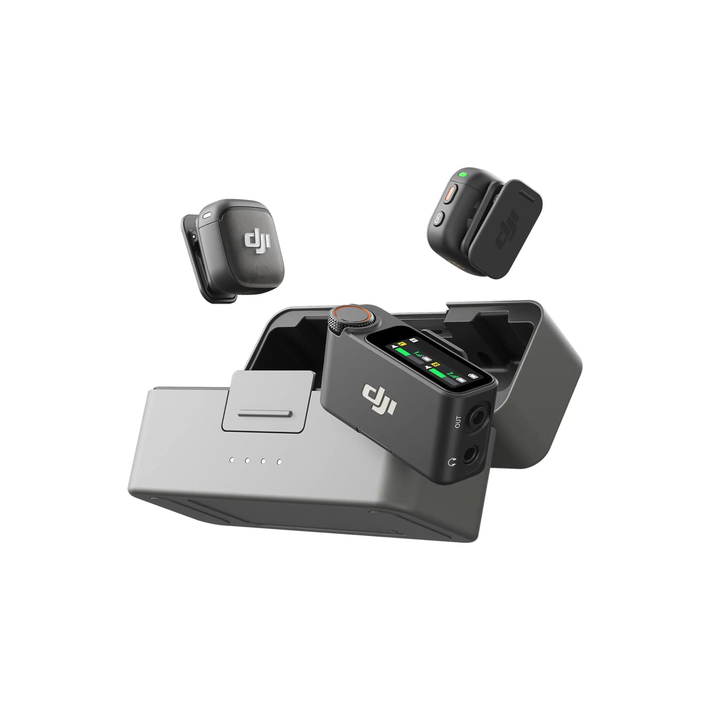DJI Mic 3 – Sistem brezžičnih lavalier mikrofonov (kompleta 1TX+1RX / 2TX+1RX) s polnilno torbico, prilagodljiv nadzor ojačenja