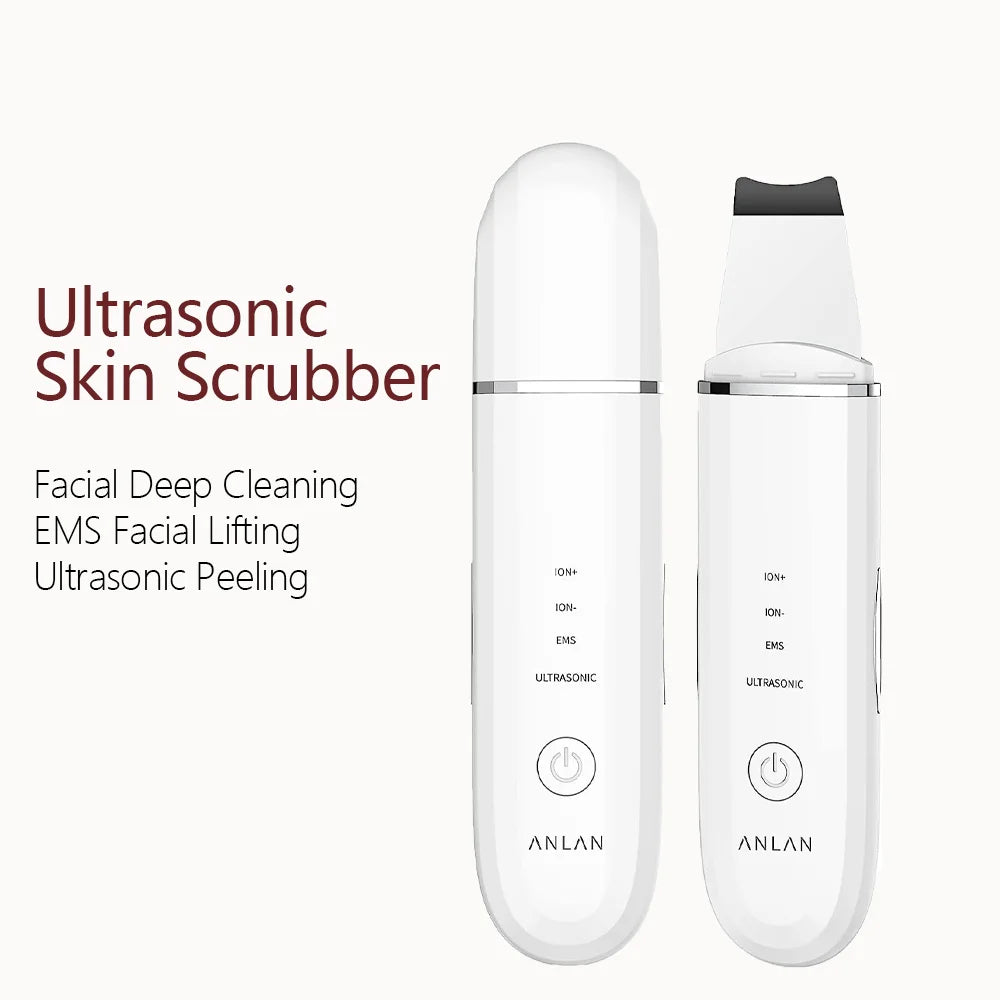 ANLAN Ultrasonic Skin Scrubber | EMS Lifting, Deep Cleansing, Ultrasonic Peeling
