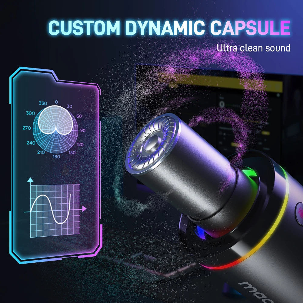 Maono PD200X – XLR/USB Dynamic Microphone | Metal Gaming & Streaming Mic with Software Control