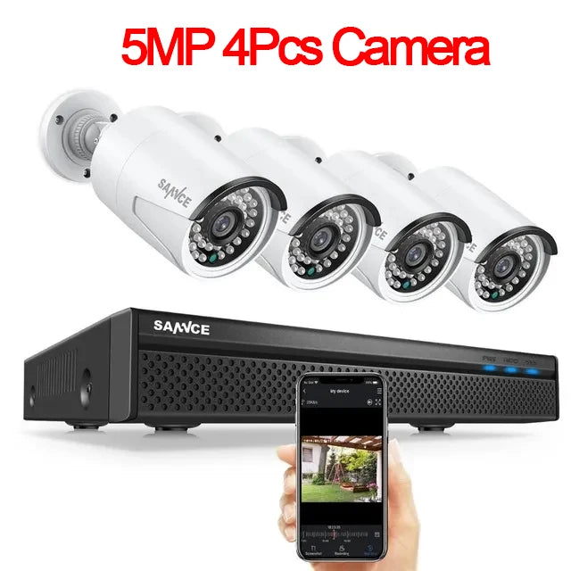 Sistem SANNCE 8-kanalni 8MP PoE NVR | 5MP IP66 kamere, nočno gledanje IR-CUT, žični CCTV komplet