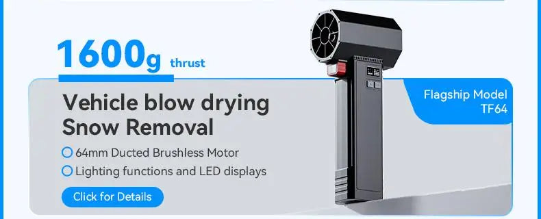 Booster W01 mini turbo ventilator – 100.000 vrt./min brezkrtačni reaktivni ventilator | Izjemno močan ročni pihalnik zraka