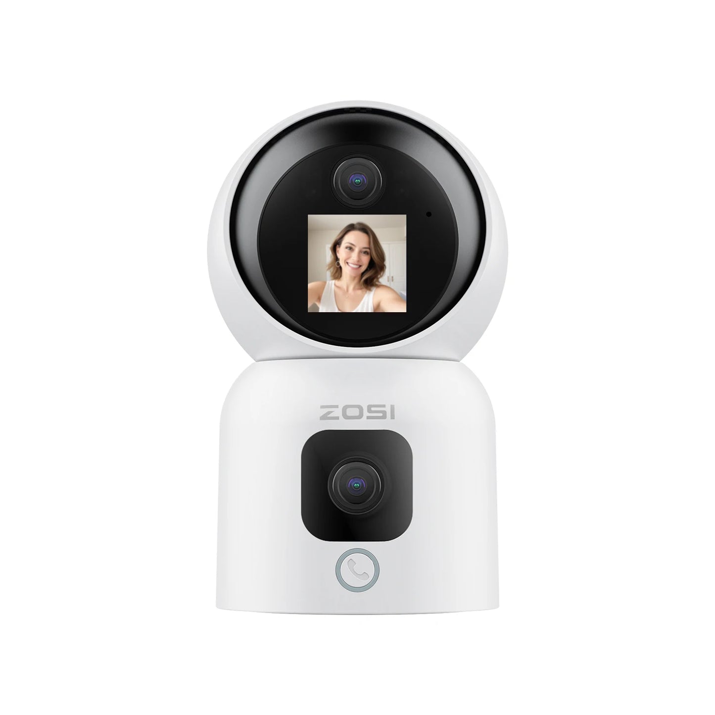 ZOSI 360° PTZ pametna domača varnostna kamera – notranji WiFi monitor za dojenčke in hišne ljubljenčke s samodejnim sledenjem, zaznavanjem z umetno inteligenco in HD nočnim vidom